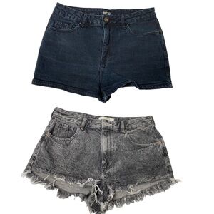 Lot of 2 PacSun High Rise Festival Jean Shorts 29 BDG Hi Rise Erin Denim 29